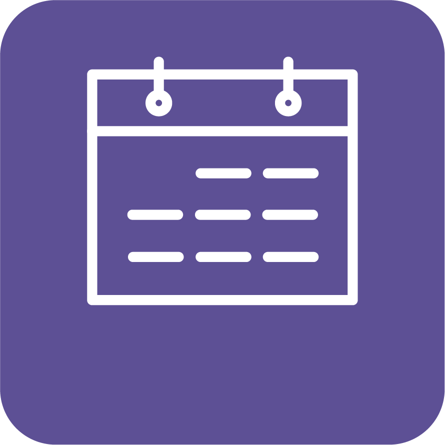 Icono de calendario de programas