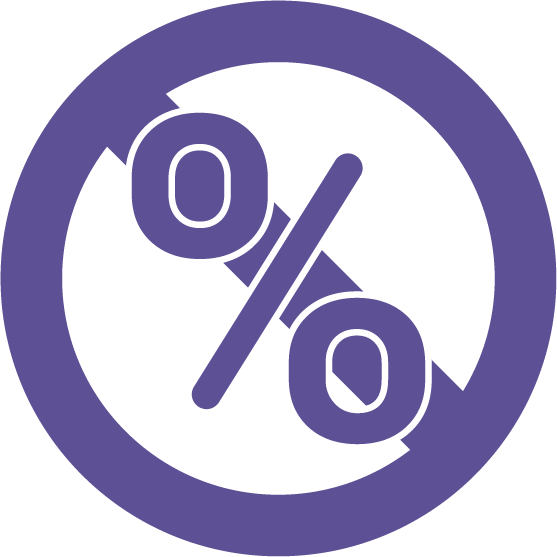 Icono de prohibido subir porcentajes